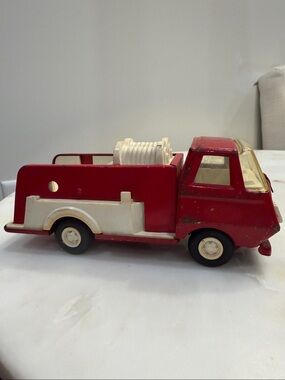Vintage Tonka Fire Truck Pressed Steel Red Utility Truck Toy 1960s 1970s